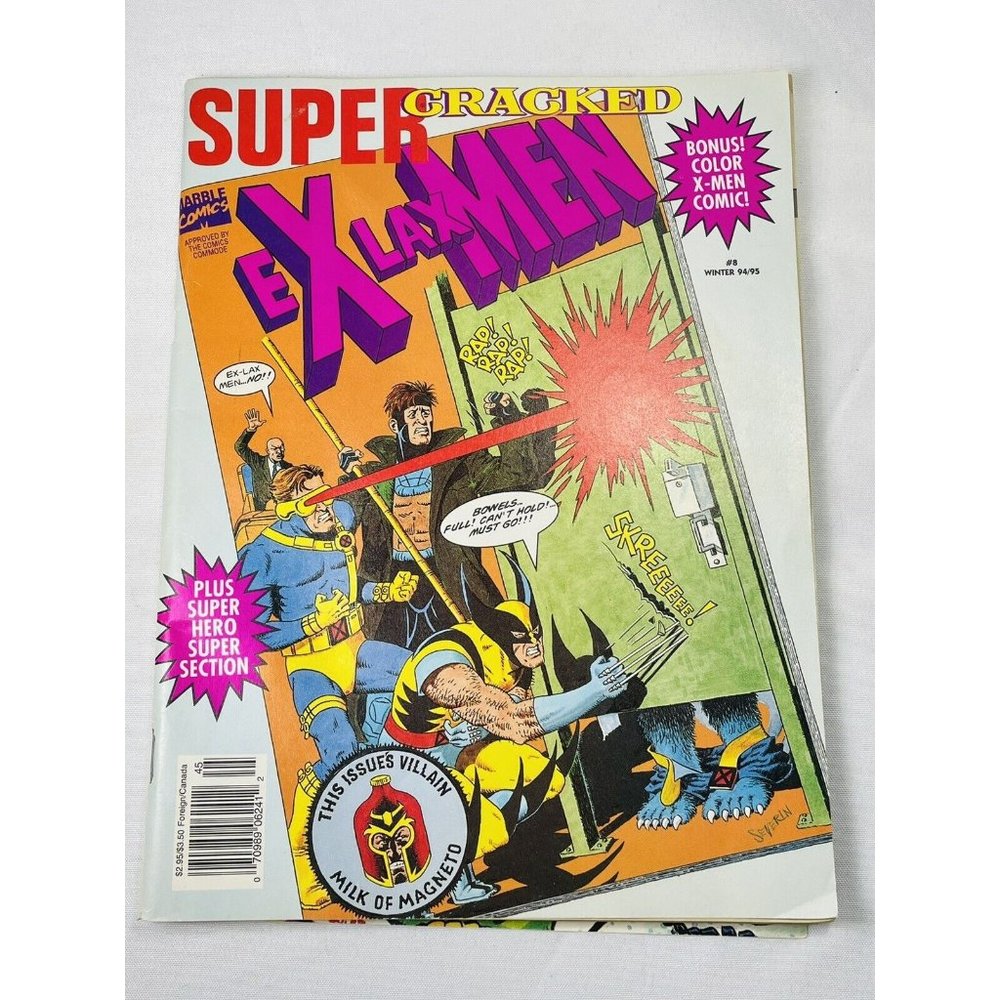 CRACKED MAGAZINE Super Cracked Winter 1994  X-MEN #8 Marble Comics In Color